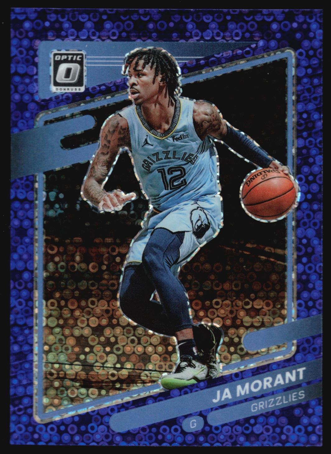 2021-22 Donruss Optic Ja Morant Purple Fast Break Disco Prizm /95 #144