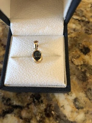 Colgante Topacio Místico Oro Amarillo 14kt 5x7mm Totalmente Nuevo Foto 1 de 2