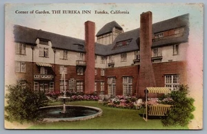 Ecke Garten THE EUREKA INN Eureka Kalifornien CA Postkarte D2 - Bild 1 von 2