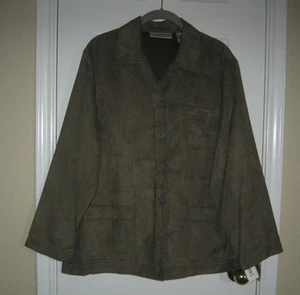 NWT ~ DRAPER'S & DAMON'S Microfiber Button Down Blouse ~ Sz Petite XL - Picture 1 of 7