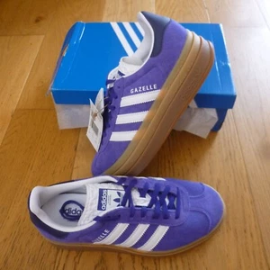 Adidas Gazelle Bold Turnschuhe lila UK Größe 5 Damen NEU mit Etikett + Karton - Bild 1 von 11
