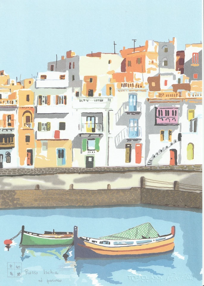 Lotto 1, 10  Serigrafie di Aldo Riso, cm.30x21 firmata dall'artista - Immagine 1 di 4