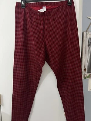 ¡NUEVO! Leggings J.Jill Perfect Pima Hasta el Tobillo - Guinga Escarlata Talla 2X Foto 1 de 4