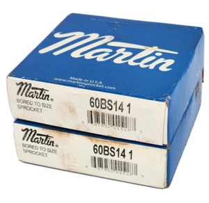 LOT OF 2 NIB MARTIN 60BS14 1 SPROCKETS 14T, 3/4INCH W/B HUB BORE TO SIZE 60BS141 - Picture 1 of 1