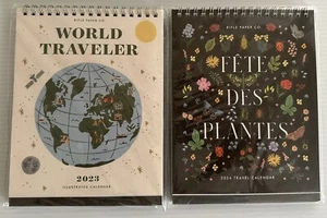 Rifle Paper Co 2023 World Traveler & 2024 Fete Des Plantes Calendars - Brand New - Picture 1 of 3