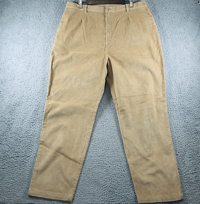 NWT Lands' End Pants Women High Rise Zip Fly Classic Corduroy Brown Plus Sz 20W - Image 1 of 4