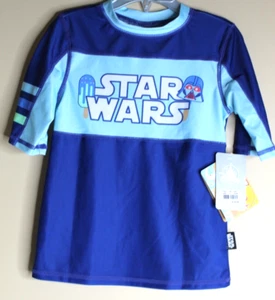Disney Star Wars Boys Swim Shirt Rash Guard UFP+, Size 5/6, New - Picture 1 of 5