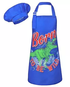 Kids Apron and Chef Hat Set Girls Boys Adjustable Chef Hat and Toddler Apron ... - Picture 1 of 7