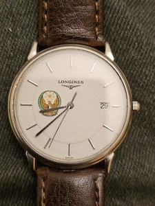 Vintage longines mens Quartz watch Spacial Les Grandes Iraqi Baath Party Flag - Picture 1 of 2