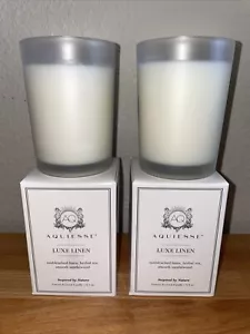 2X-AQUIESSE Kerze LUXE LEINENDUFT 6,5 Oz Neu im Karton - Bild 1 von 6