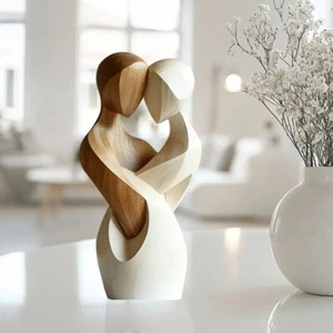 Embrace Couple Statue 2D Decorative Statue New Flat Statue Desktop - Picture 1 of 6
