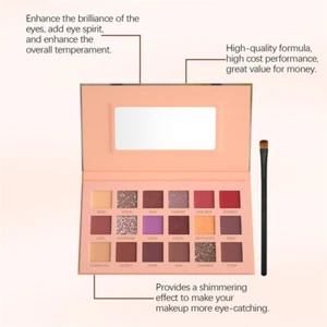 Eyeshadow Palette Makeup Brush Powder Eye Shadow Makeup Kit With Brush 18 Colors - Picture 1 of 14