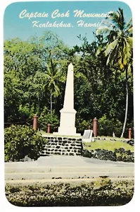CAPTAIN COOK MONUMENT 1876 Kealakekua Bay Kona Hawaii HI Postkarte - Bild 1 von 2