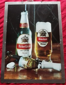 ANCIENNE PLAQUE METAL PUBLICITAIRE SERIGRAPHIE BIERE ARKERLAND    N°708/189 - Imagen 1 de 4