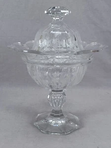 Mid 19th Century Bohemian Engraved Grapevines Flint Glass Sweet Meat Dish - Picture 1 of 18