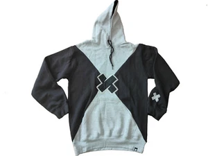 XPLR Fanjoy Geometric Hoodie Gr S Grau/Schwarz Kapuzenpullover NEU - Bild 1 von 2