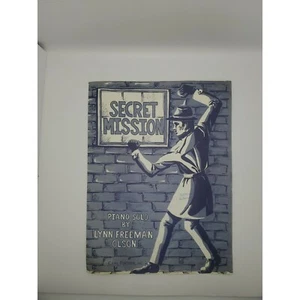 Secret Mission Piano solo by Lynn Freeman Olson 1970 Sheet Music - Picture 1 of 3