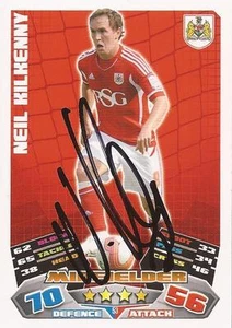 NEIL KILKENNY SIGNED BRISTOL CITY 2011/2012 CHAMPIONSHIP MATCH ATTAX CARD+COA - Picture 1 of 1