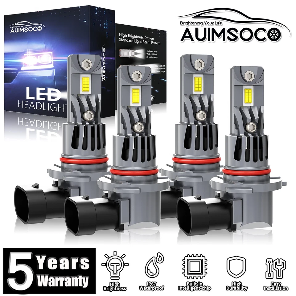 KIT de faros LED para Ford Thunderbird 1990-1993 bombillas haz alto bajo blanco frío Foto 1 de 4