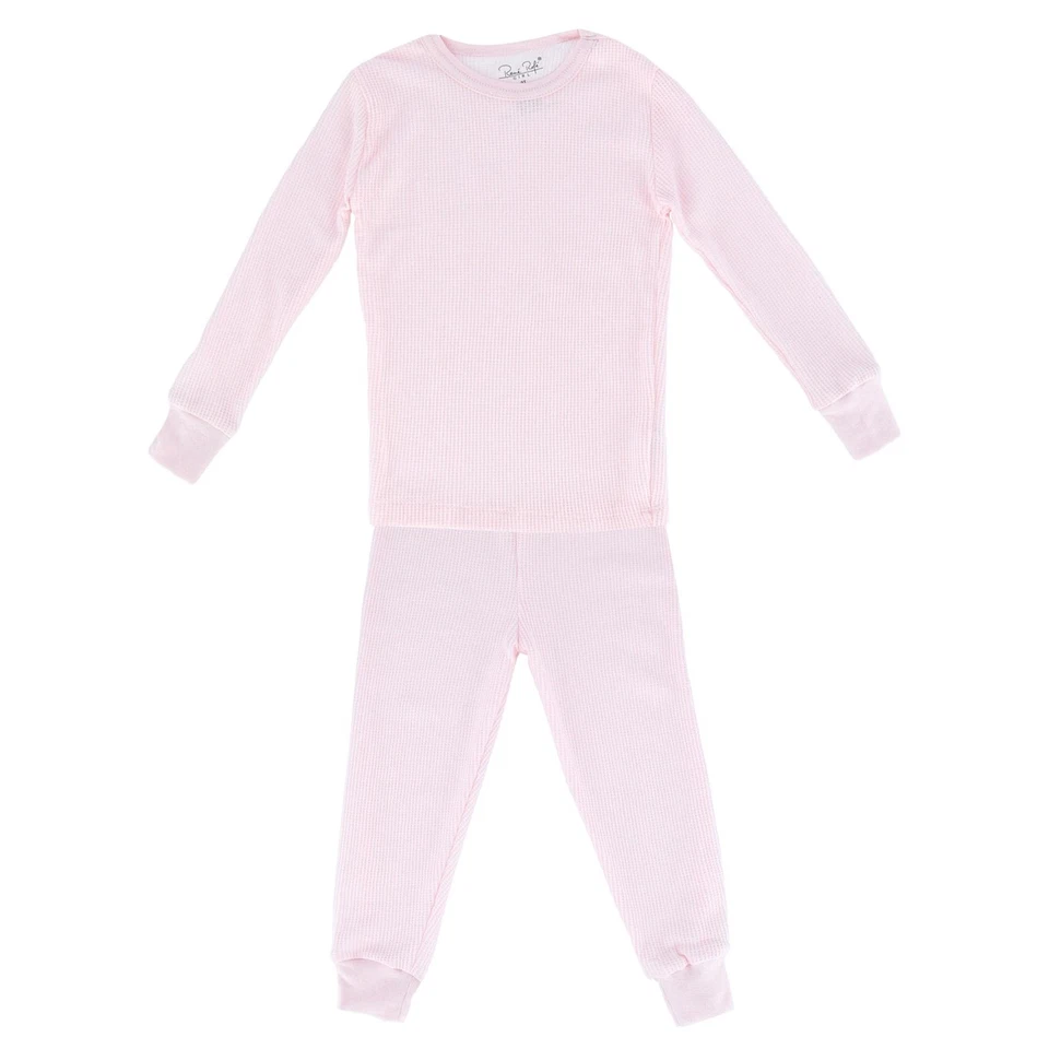 Rene Rofe Toddler Girl's Waffle Thermal Long Underwear 2-Piece Set - Image 1 of 2