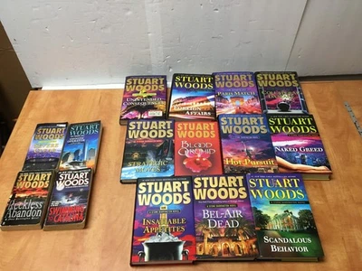 Stuart Woods Lot of 15 STONE BARRINGTON Novels HC & PB Paris Match etc - Image 1 of 4