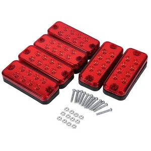 ˜6pcs 8 LED Clearance Side Marker Light Indicator Lamp Truck Trailer Lorry Re - Picture 1 of 3