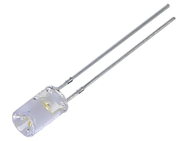 5X OSM5DK5MC1B-5V LED bianco caldo 5mm 500-750mcd 120° anteriore: concavo... - Immagine 1 di 1