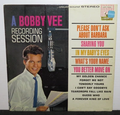 BOBBY VEE A RECORDING SESSION (VG) LST-7232 LP VINYL RECORD - Image 1 of 4