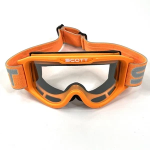 SCOTT V8 Scott Goggles Hot Orange Clear Motocross Ski BMX Adult Vintage USA NEW - Picture 1 of 11