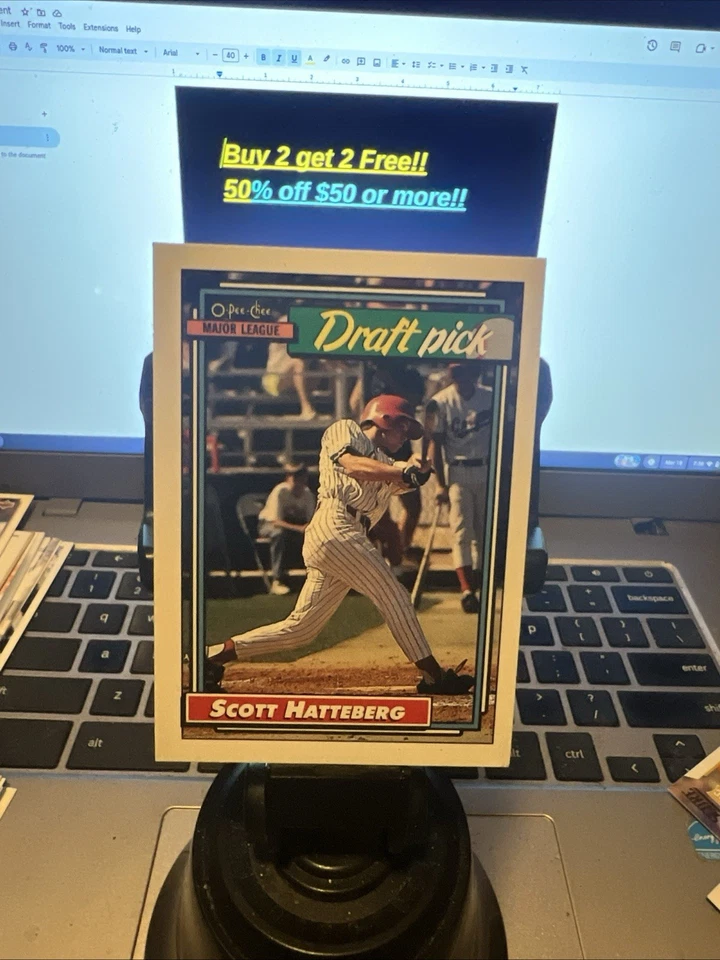 Scott Hatteberg Rookie #734 1992 O-Pee-Chee Draft Pick Boston Red Sox Baseball - Image 1 of 1