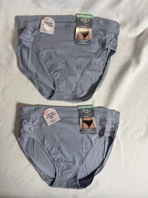 NUEVO Bali Mujer Respiración Encaje Corte Alto Ropa Interior DFCMHH 2 Pares Mujer’s XLarge 8 Foto 1 de 4