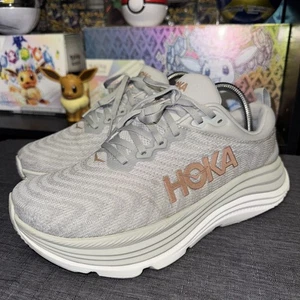 Zapatos para correr Hoka Gaviota 5 para mujer 8 D AMPLIOS gris oro rosa 1134270 HMRG - Imagen 1 de 13