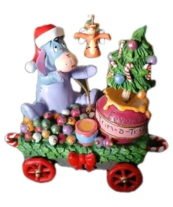 2002 Disney Bradford Editions Poohs Honeypot Express Train Car Ornament Eeyore - Picture 1 of 9