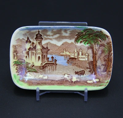 1950-1955 MALING Venice Scenes on Tinted Scenes Rectangular Dish Made in England - Image 1 of 3