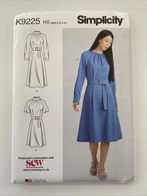 Simplicity K9225 Misses High Collar Dress & Matching Belt Womans Uncut Pattern - Image 1 of 4