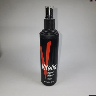 Spray para el cabello Vitalis Maximum Hold para hombres sin aerosol sin perfume / 8 fl oz Foto 1 de 2