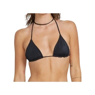 VOLCOM Women's Simply Seamless Skimpy Triangle Bikini Top in Black - Image 1 of 4