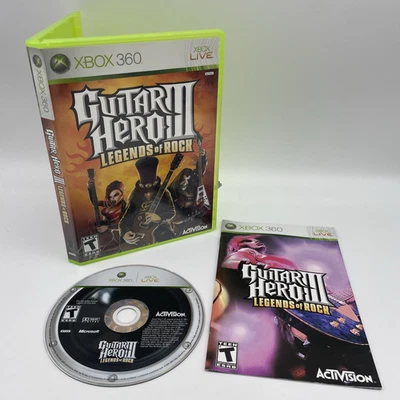 Guitar Hero III 3: Legends of Rock (Xbox 360, 2007) Complete w/ Manual - Image 1 of 4