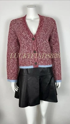 CÁRDIGAN SUÉTER PARA MUJER EN ROJO ROCK NUEVO CON ETIQUETAS XS CUELLO EN V DETALLE DE TRES BOTONES Foto 1 de 4