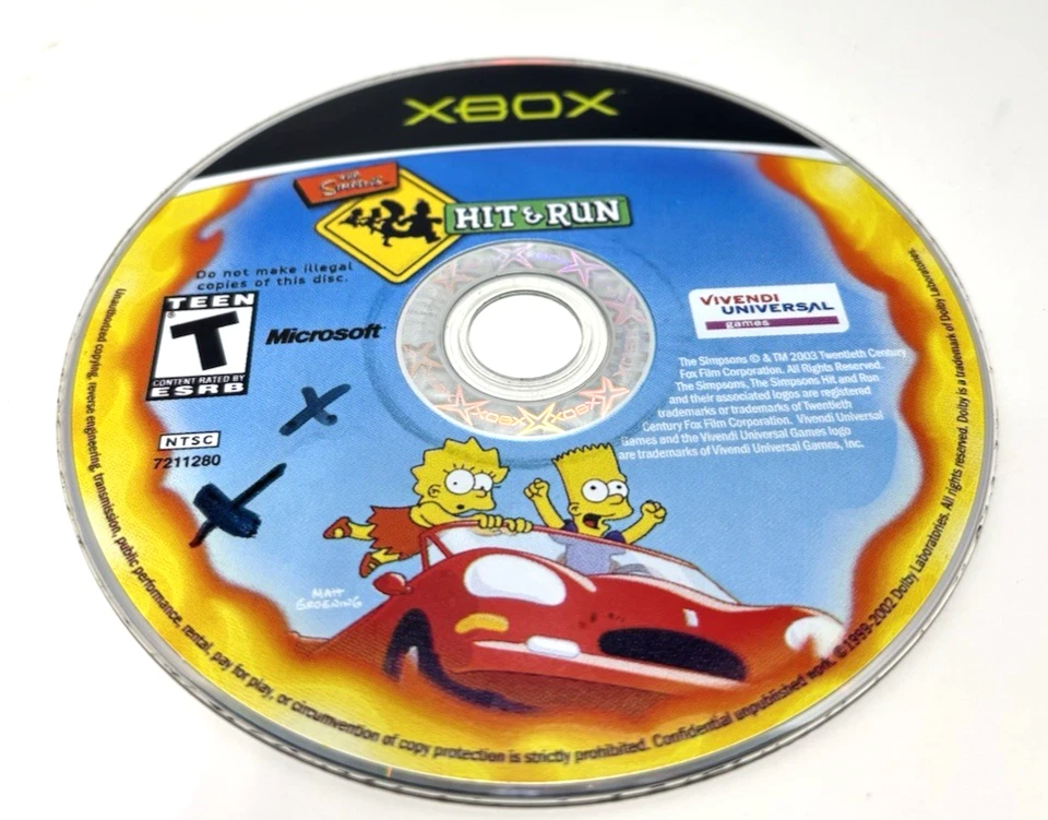 The Simpsons Hit & Run Xbox Game Disc Only Tested Working -Disc Only! - Image 1 of 3