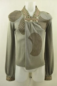 MUNTHE plus SIMONSEN Sweater Jumper Long Sleeve Grey 100% Viscose Blouse size 38 - Picture 1 of 11