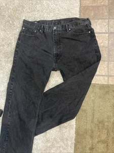 Levi's 505 Jeans Herren 42 x 30 Regular Fit Straight 5-Pocket Schwarz - Bild 1 von 3