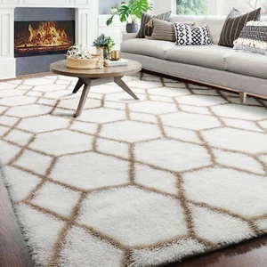 Flauschiger Hochflor Shaggy Teppich, weich & gemütlich für Wohn- & Schlafzimmer - Bild 1 von 43