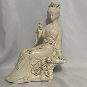 Vintage Chinese Porzellan Figur Weiß Biskus Weiß China Markiert #31 - Bild 1 von 12