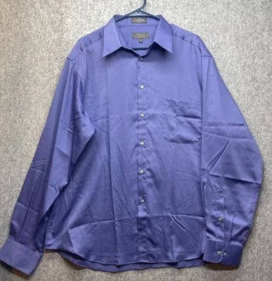Crazy Horse A Claiborne Company Men’s 16.5 36-37 Button Up Shirt Purple - Image 1 of 4
