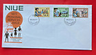 Niue 1977 Personal Services Issue FDC - Complete Set Of Three Stamps - Mint