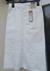 Marks And Spencer Off White Ecru Thread Ends A-line Skirt. UK Size 8