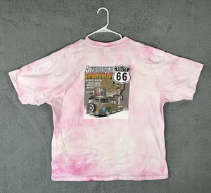 Yazbek America Mother's Road Rount 66 T-shirt Pink White Sz 2XL - Picture 1 of 4