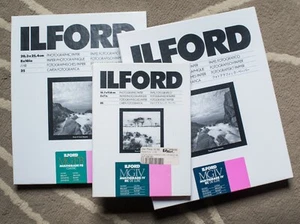 Ilford Photographic Paper Bundle New and Open Box, MGFB 8x10, MGIV 8x10 & 5x7 - Picture 1 of 3