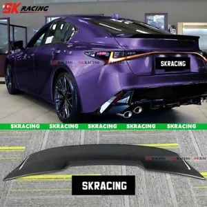 Real Carbon Fiber Rear Trunk Spoiler Wing For Lexus IS300 IS350 IS500 2021-2024 - Picture 1 of 17